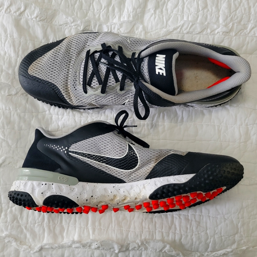 Nike Alpha Huarache Elite 3 Turf Baseball Cleats Men's 15 Like New Gray &  Black
